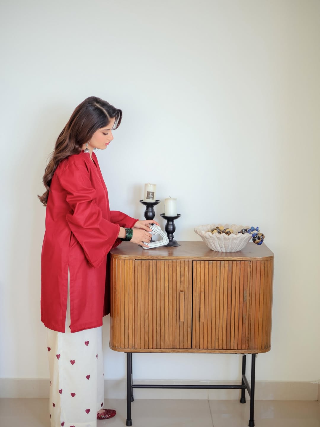 Cocoa Ease Set Embroidered - Maroon