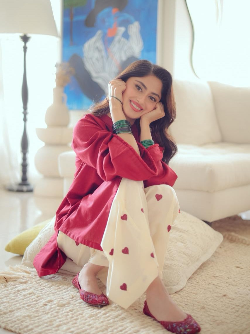 Cocoa Ease Set Embroidered - Maroon